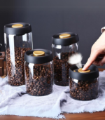 Vacuum-Sealed-Coffee-Storage-Canister-Airtight-Glass-Food-Container