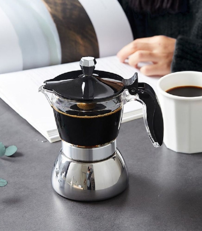 Transparent Glass Moka Pot Coffee Maker00004